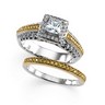 Two Tone Bridal Engagement Ring .33 CTW Ref 380641