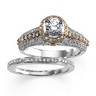 Two Tone Bridal Engagement Ring .9 CTW Ref 990748