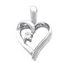 Diamond Heart-Shaped Pendant | 14 x 10 mm | SKU: 80005