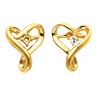 Diamond Heart Shaped Earrings 5 pttw dia. Ref 694201