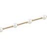 6mm Cultured Pearl, 2.5mm Bead and Tube Station Necklace 18 inches Ref 963848
