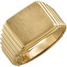 Gents Signet Ring with Brush Finished Top 14 x 13mm Ref 415536