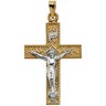 Two Tone Crucifix Pendant 29 x 20mm Ref 849083