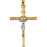 Two Tone Crucifix Pendant Height: 35.5mm; Width: 24.0mm Ref 933094