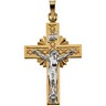 Two Tone Crucifix Pendant Ref 857528