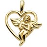 Heart and Angel Pendant 18 x 15mm Ref 622683