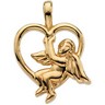 Heart and Angel Pendant 18.5 x 14.5mm Ref 872400