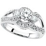 Three Stone Engagement Ring with Matching Band .75 CTW Ref 162895