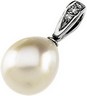 Paspaley South Sea Pearl and Diamond Pendant 12mm .06 CTW Ref 323530