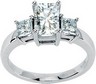 Created Moissanite 3 Stone Ring 1.5 CTW Ref 719173