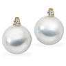 South Sea Pearl and Diamond Earrings 13mm Fine .2 CTW Ref 617565