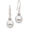 South Sea Pearl and Diamond Earrings 12mm Fine .17 CTW Ref 804303