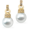 South Sea Pearl and Diamond Earrings 11mm .17 CTW Ref 511739