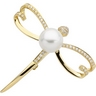 South Sea Pearl and Diamond Dragonfly Brooch .38 CTW Ref 315308