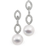 South Sea Pearl and Diamond Earrings 12mm Round .5 CTW Ref 276299