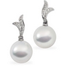 South Sea Pearl and Diamond Earrings 13mm Fine .1 CTW Ref 808174