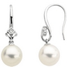 South Sea Pearl and Diamond Earrings 11mm .1 CTW Ref 437671