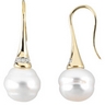 Paspaley South Sea Pearl and Diamond Earrings 10mm .04 CTW Ref 482408