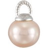 Freshwater Cultured Golden Peach Pearl Pendant Ref 557239