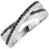 .38 CTW Black and White Diamond Ring Ref 434298