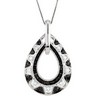 .5 CTW Black and White Diamond 18 inch Necklace Ref 428208