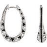 1 CTW Black and White Diamond Earrings Ref 433905