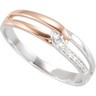 .03 CTW Diamond Ring with Rose Plating Ref 748058