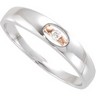 .03 CTW Diamond Ring with Rose Plating Ref 936973