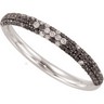 .38 CTW Black and White Diamond Ring with Black Rhodium Plating Ref 541447