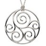 Scroll Pendant On An 18 inch Sparkle Singapore Chain Ref 134617