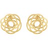 14K Gold Clad Sterling Silver Knot Earrings Ref 964286