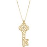 Diamond Key Necklace with 18 inch Cable Chain Ref 959406