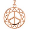 Sun Shaped Peace Sign Pendant Ref 763665