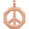 Octagon Shaped Peace Sign Pendant Ref 223476