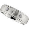 7.0mm Dura Cobalt Diamond Band with Satin Finish and Steel Bezels Ref 181625