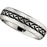 7.0mm Dura Cobalt Band with Black Laser Engraved Braid Design Ref 360298