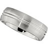 8.0mm Dura Cobalt Band with Satin Finish and Grooves Ref 781214