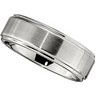 8.0mm Dura Cobalt Band with Satin Finish and Ridges Ref 419547