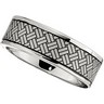 8.0mm Dura Cobalt Band with Black Laser Woven Pattern Ref 470231