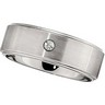 8.0mm Dura Cobalt .05 ct Diamond Band with Steel Bezel Ref 146318