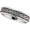 6.0mm Dura Cobalt Band with Black Laser Braid Pattern Ref 296098