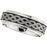 8.0mm Dura Cobalt Band with Black Laser Braid Pattern Ref 291391