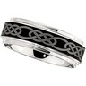 8.0mm Dura Cobalt Band with Black Laser Celtic Knot Pattern Ref 298226