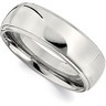 8.0mm Ridged and Slightly Domed Dura Cobalt Band Ref 220726