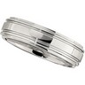 6.0mm Slightly Domed Double Ridged Dura Cobalt Band Ref 658845