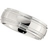 8.0mm Slightly Domed Double Ridged Dura Cobalt Band Ref 451388