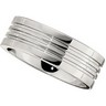 8.0mm Flat Triple Grooved Beveled Dura Cobalt Band Ref 527135