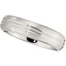 6.0mm Dura Cobalt Band with Satin Finish and Grooves Ref 360780