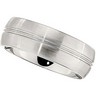8.0mm Grooved and Slightly Domed Dura Cobalt Band with Satin Finish Ref 897476