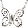 Sterling Silver Butterfly Necklace Ref 534690